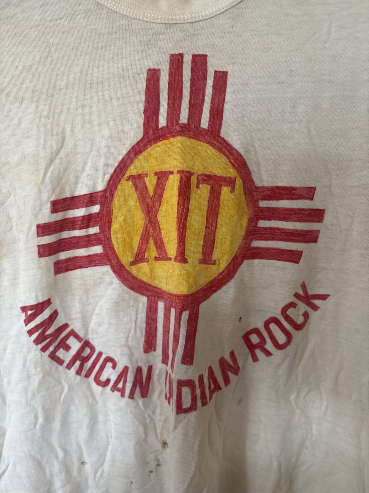 Vintage Band Shirt XIT Psych Native American Distressed Handmade Shirt 1970’s gallery