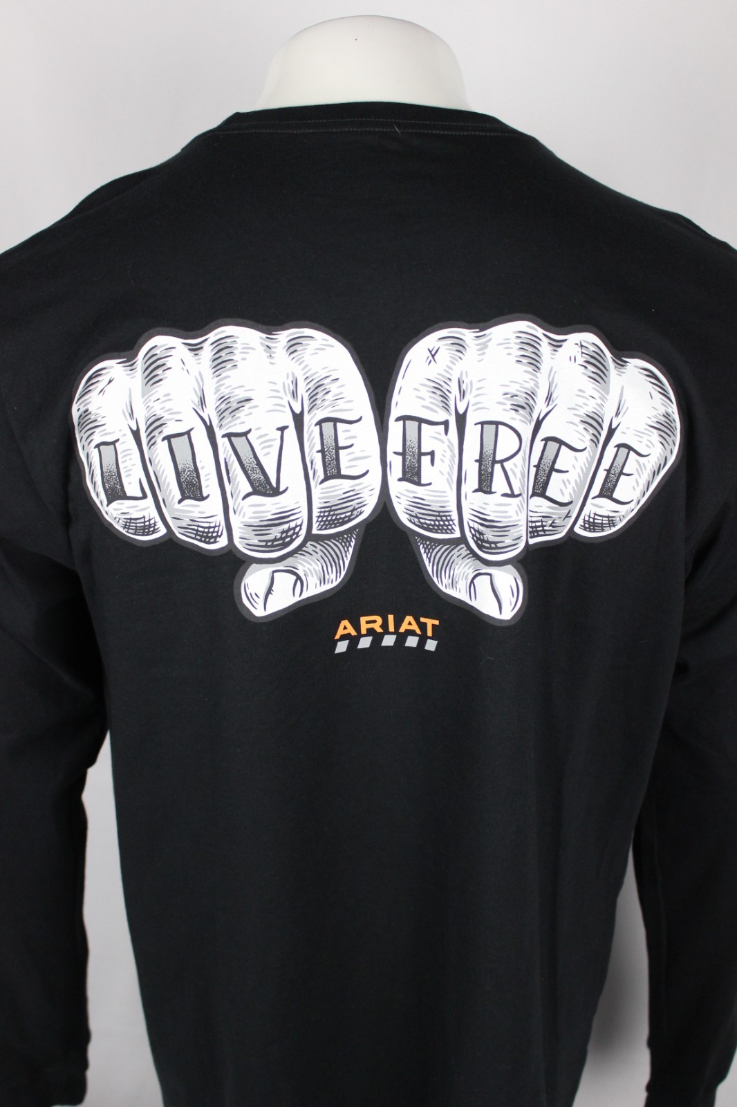 Ariat Men's Rebar Cotton Strong Bare Knuckle Live Free Pocket T Shirt Black gallery