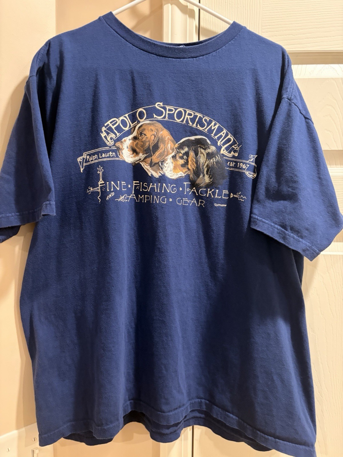Vintage Ralph Lauren Polo Sportsman Dogs Shirt Stadium 1992 Fishing Tackle XL gallery
