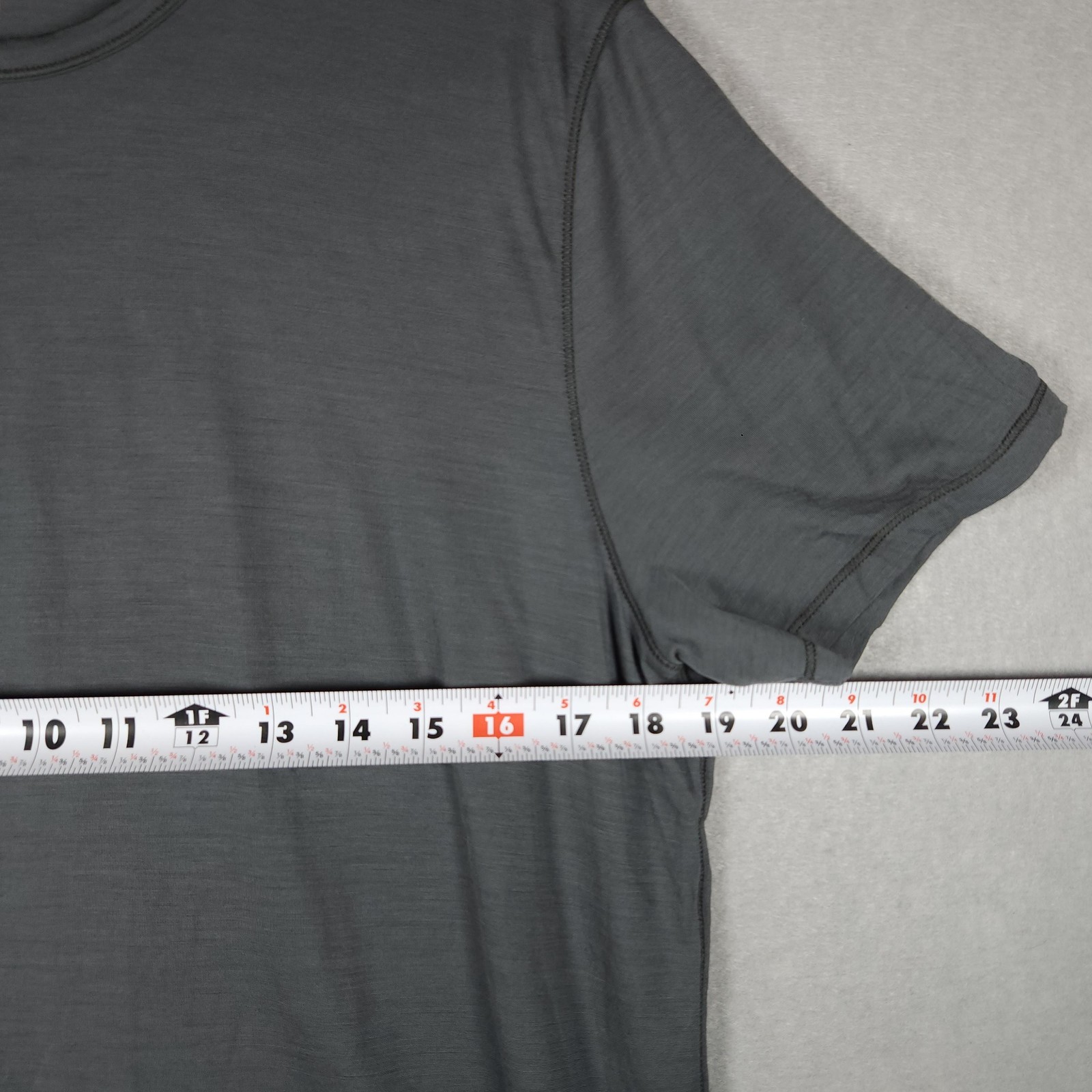Proof Shirt Mens Large Gray Merino Wool Blend Crewneck Performance Tee T-Shirt gallery