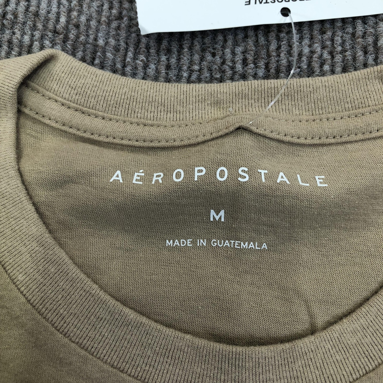 Aeropostale Shirt Mens Medium Beige Positive Energy Graphic Tee Tagless Yin Yang gallery