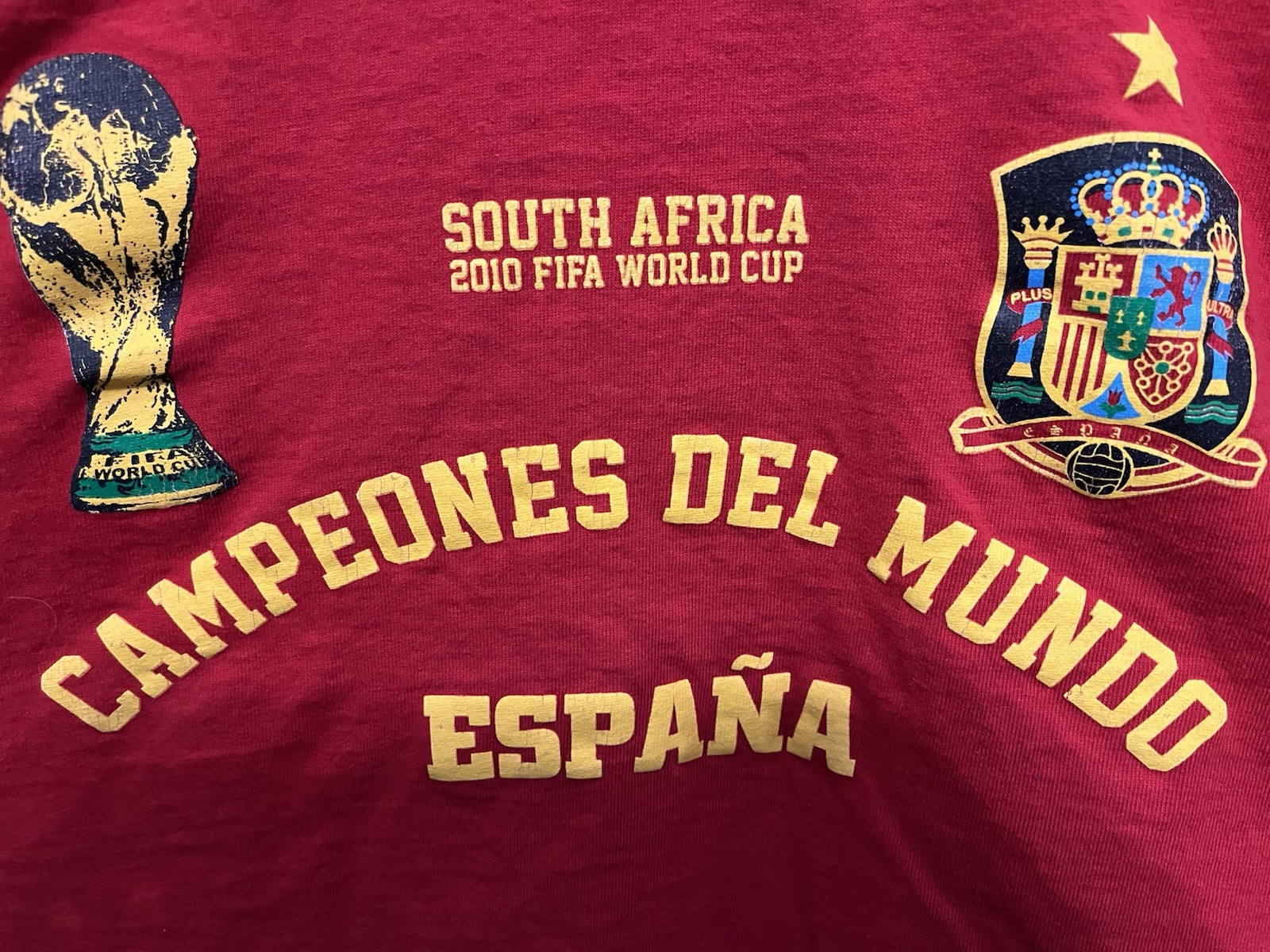 2010 FIFA World Cup Campeones Del Mundo Espana Shirt. Size Small. See Measure* gallery