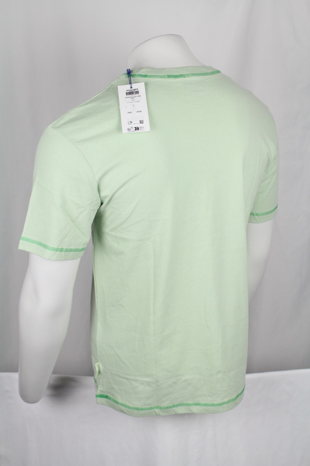 Jack & Jones Originals Men's T Shirt Jorfaded Short Sleeve Crew Neck Spray Green gallery
