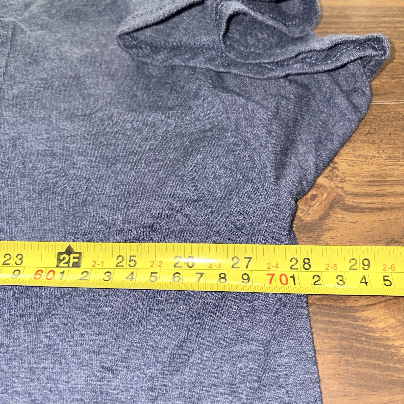 Fruit of the Loom Platinum T Shirt Men’s 3XL Blue Heather Pocket Tee gallery