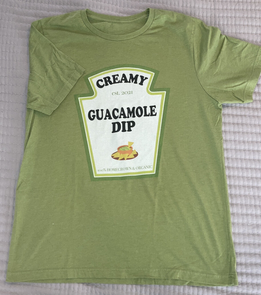 Creamy Guacamole Dip Mens Shirt XL- (Extra Large) Green T-shirt – Costume