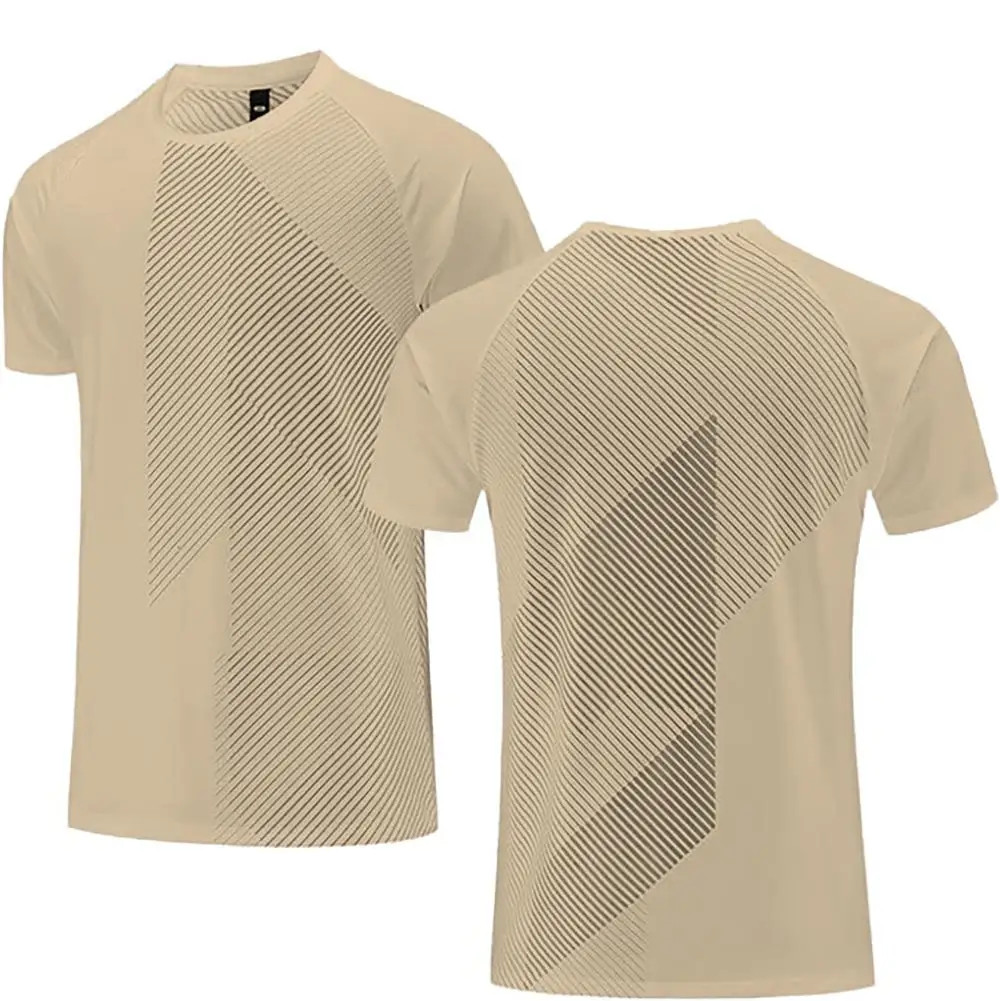 Quick Drying Men's Running T-shirt Fitness Sports T Shirt Gym Training Tees Brea gallery