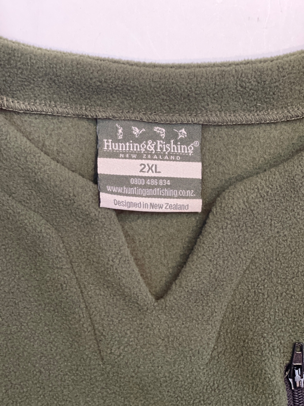 HUNTING & FISHING Men's Micro Tee 2X Anti-Pill Fleece Unique V-Split Zip Pocket gallery