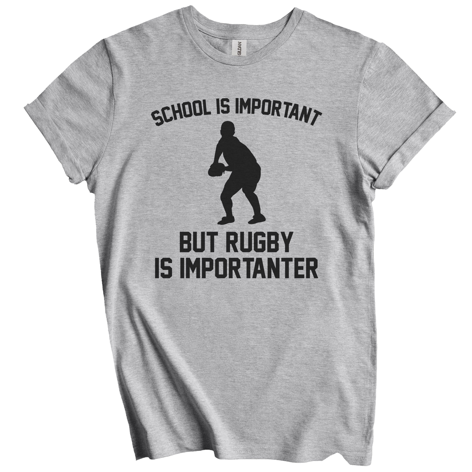 School Is Important But Rugby Is Importanter Funny Shirt