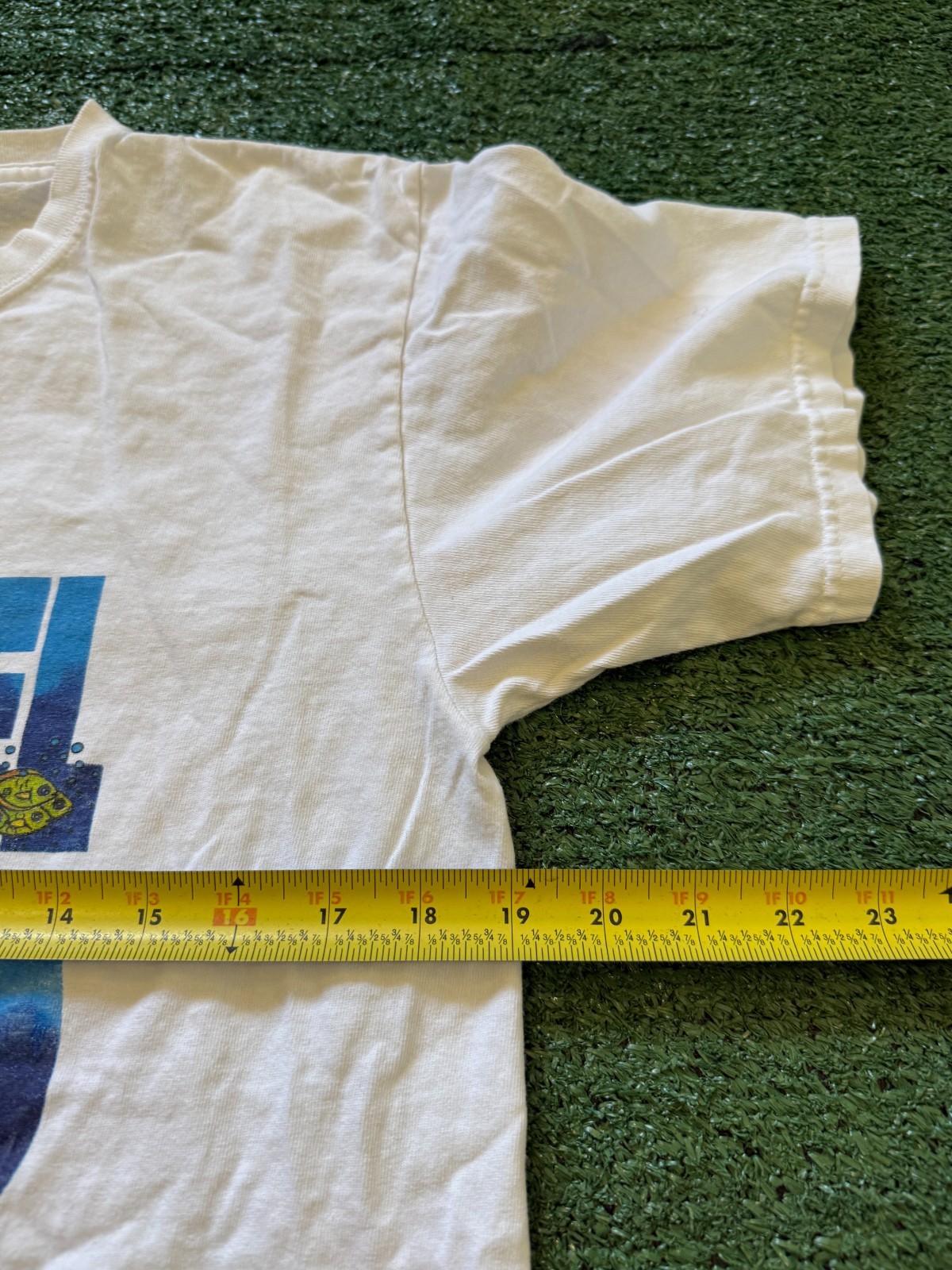 Vintage y2k Cozumel Mexico Underwater Ocean Fish White Graphic T Shirt M Flaw gallery