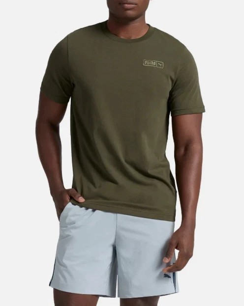Puma Men's Logo Active Tee Shirt Stretch Green Size XL- 1865556 - No Tag gallery