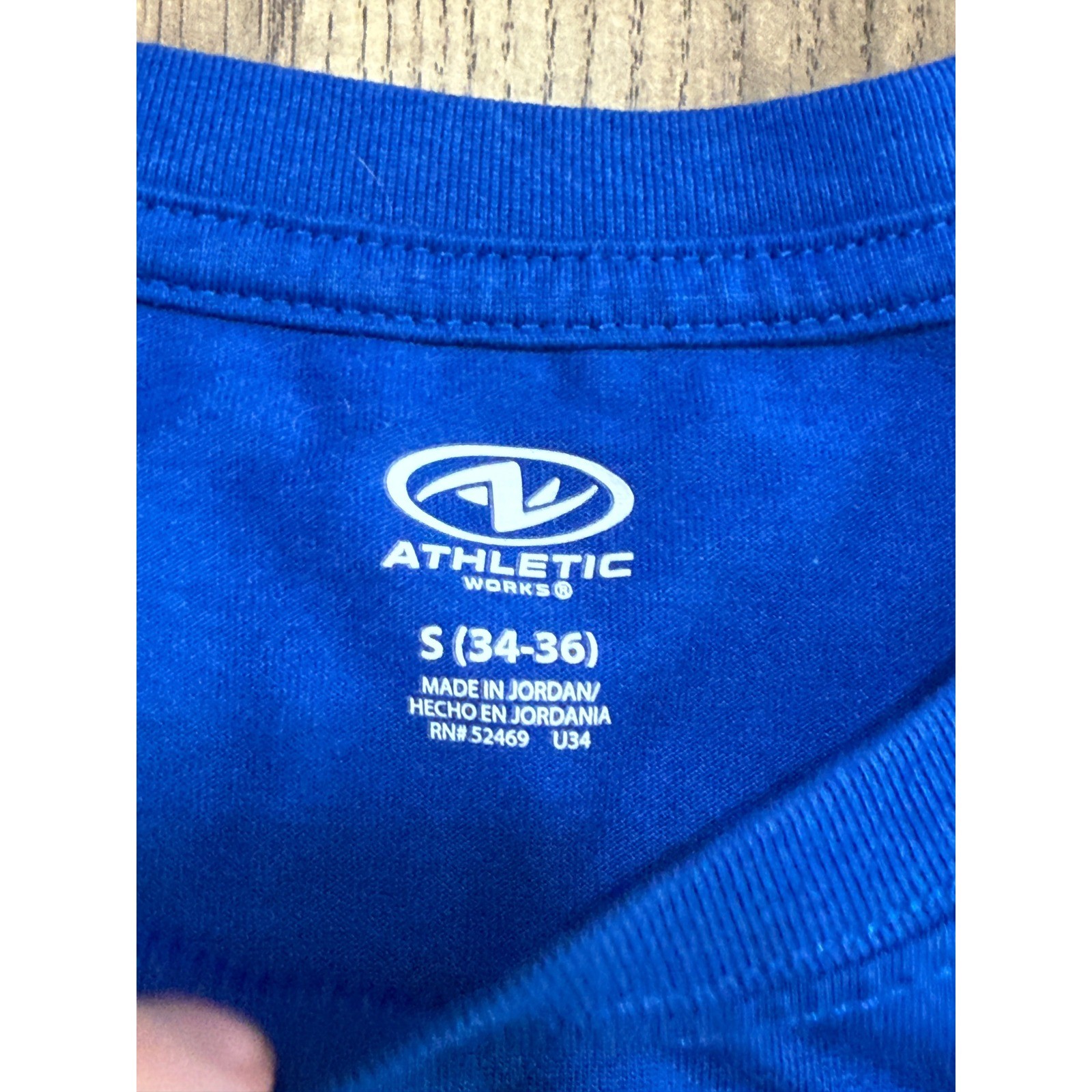 Athletic Works T-Shirt Mens Small Blue Adult Recycled Blend Short Sleeve gallery