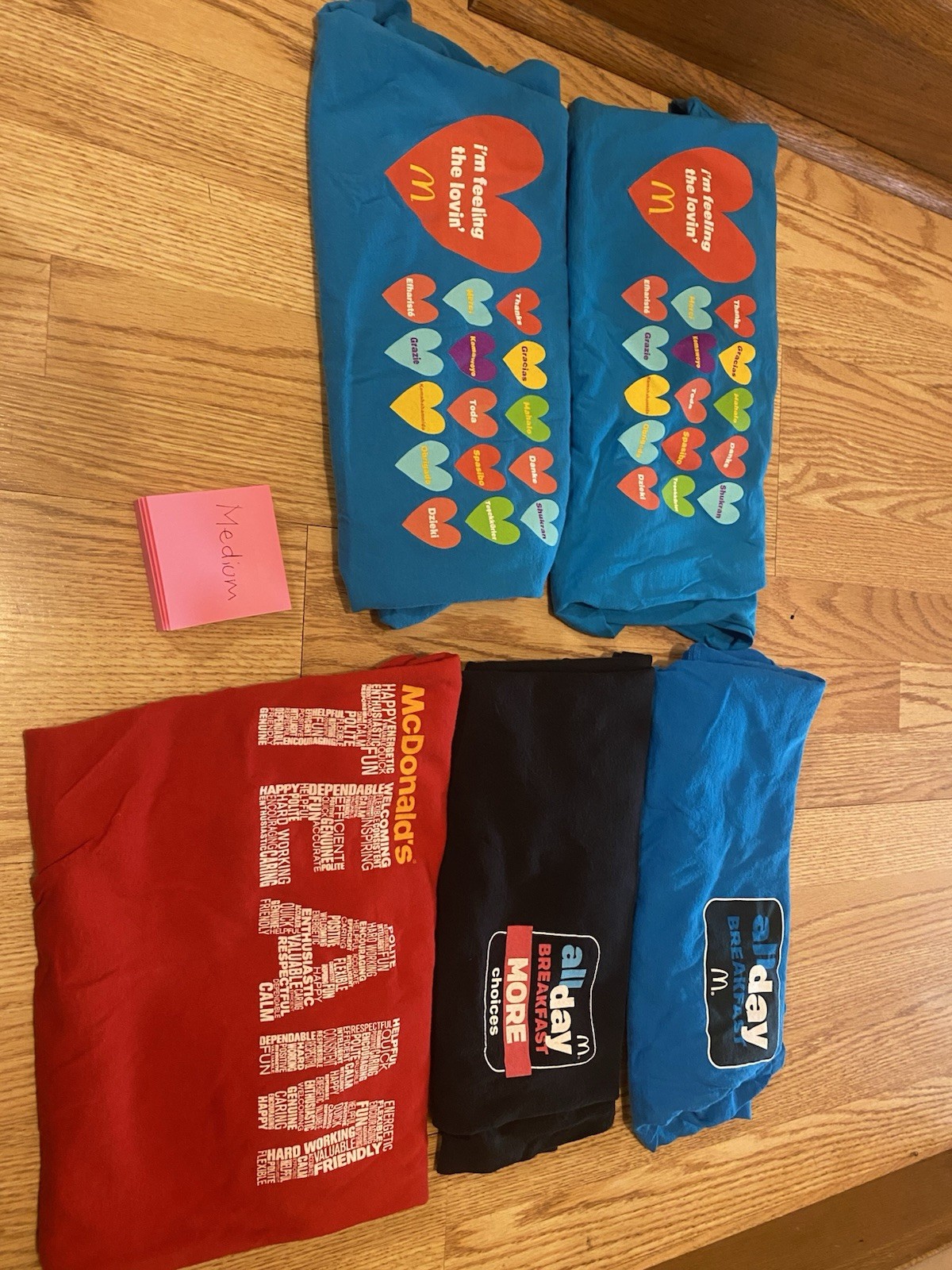 McDonalds Promotion T-Shirt Lot Of 25 Sizes Vary Fast Free Shipping gallery