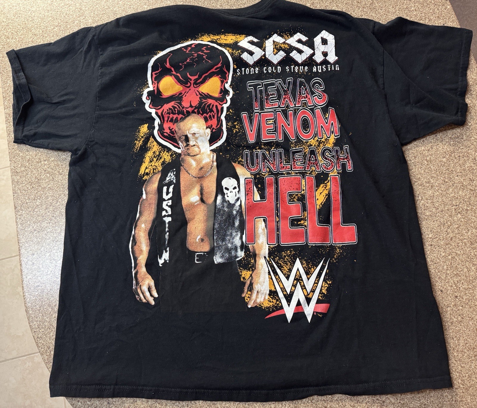 Stone Cold Steve Austin T-Shirt Size 2XL SCSA Texas Venom Double Sided gallery