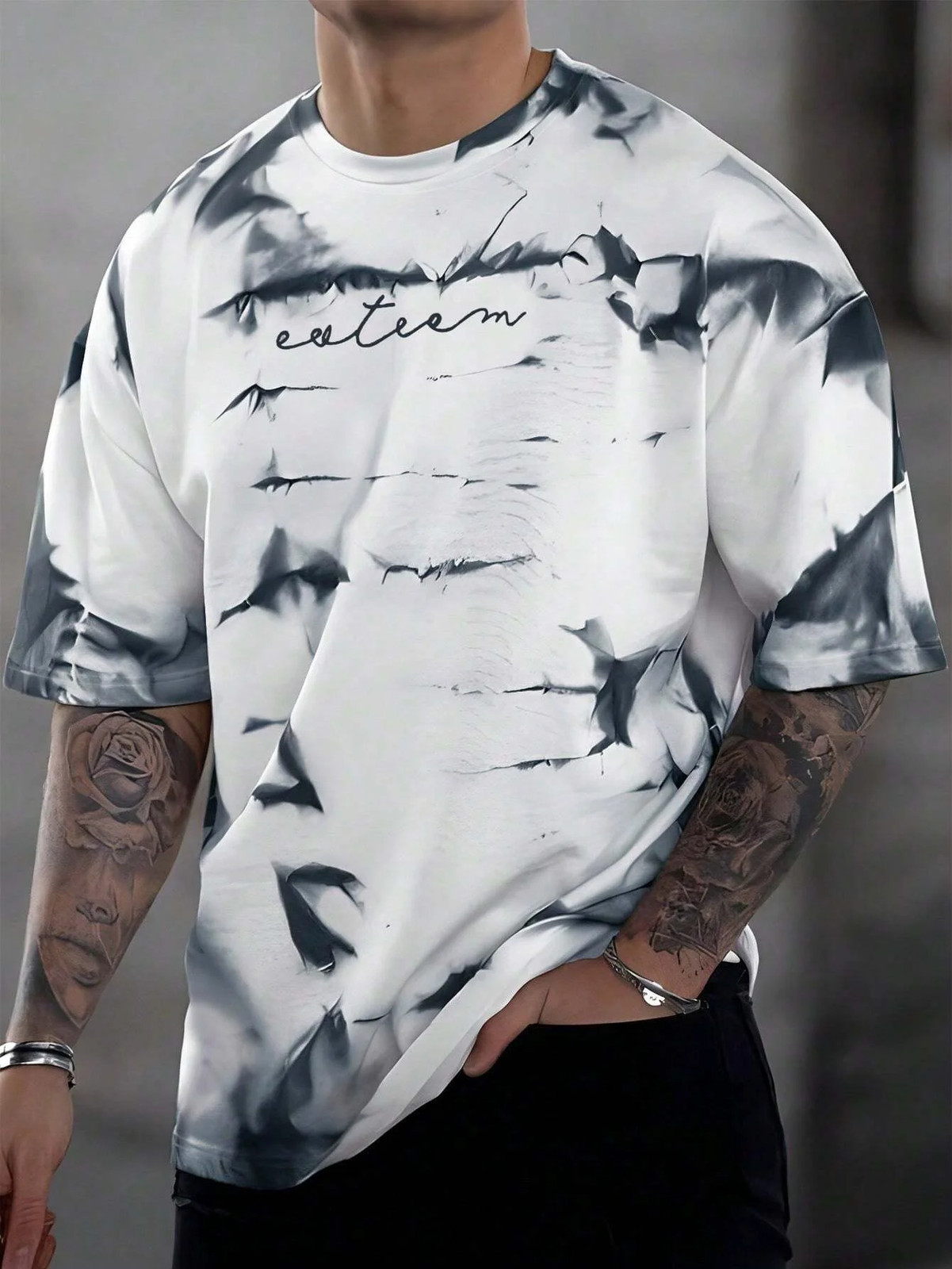 3d printing summer new men's casual simple short-sleeved T-shirt polyester fiber gallery