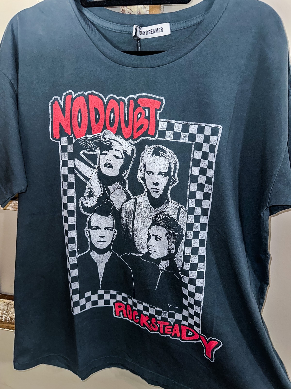 Rare No Doubt band 90s Retro style Black T shirt Remake tee NH21132