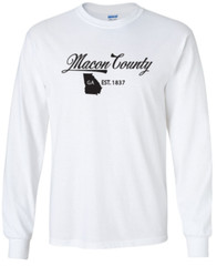 Macon County Georgia State T-Shirt Long Sleeve Graphic Tees Unisex Apparel
