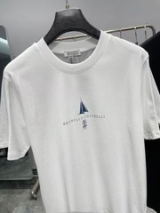 brunello cucinelli classic style white casual t-shirt Size S-2XL