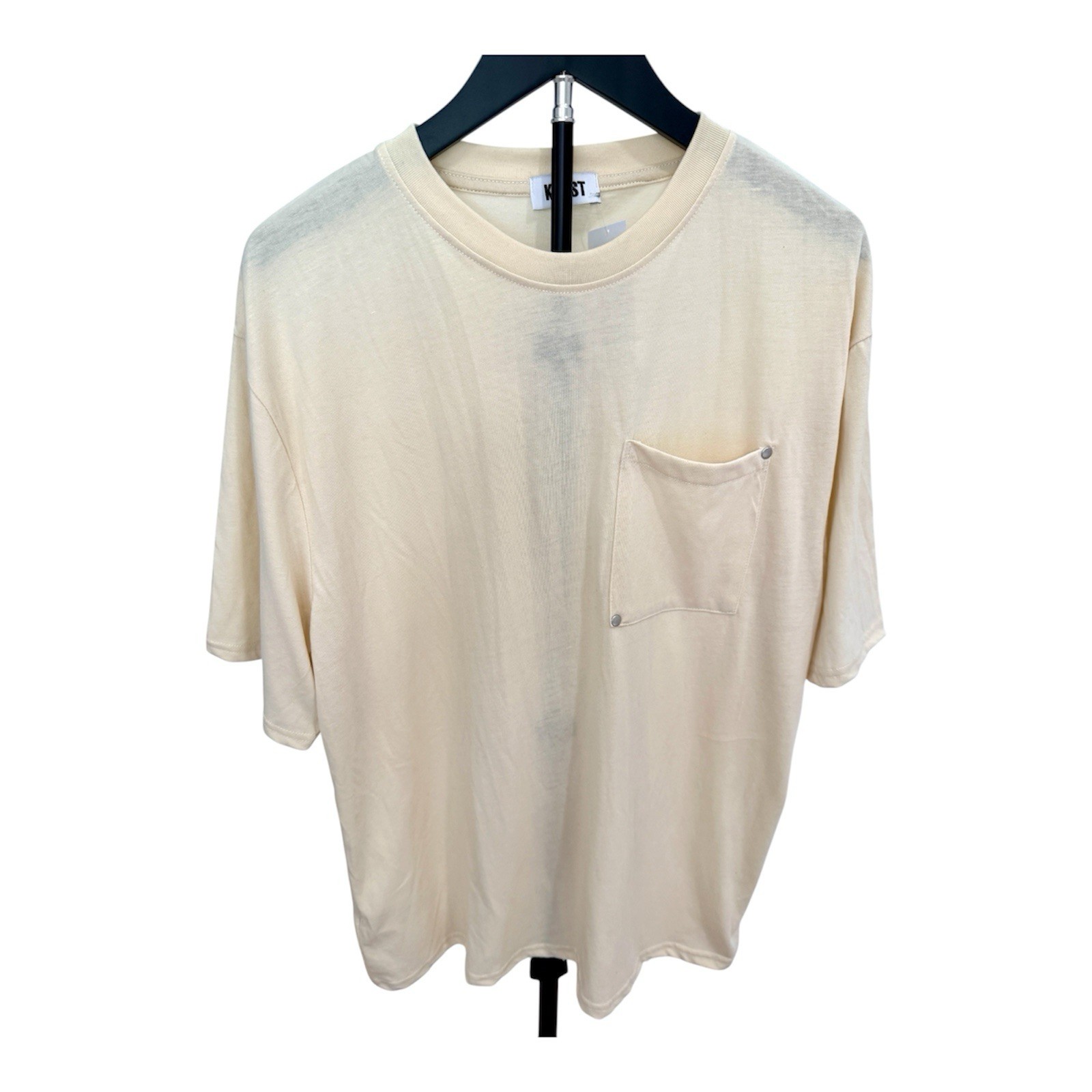 Krost Men’s Rivet Pocket T-Shirt Size L Beige NWT