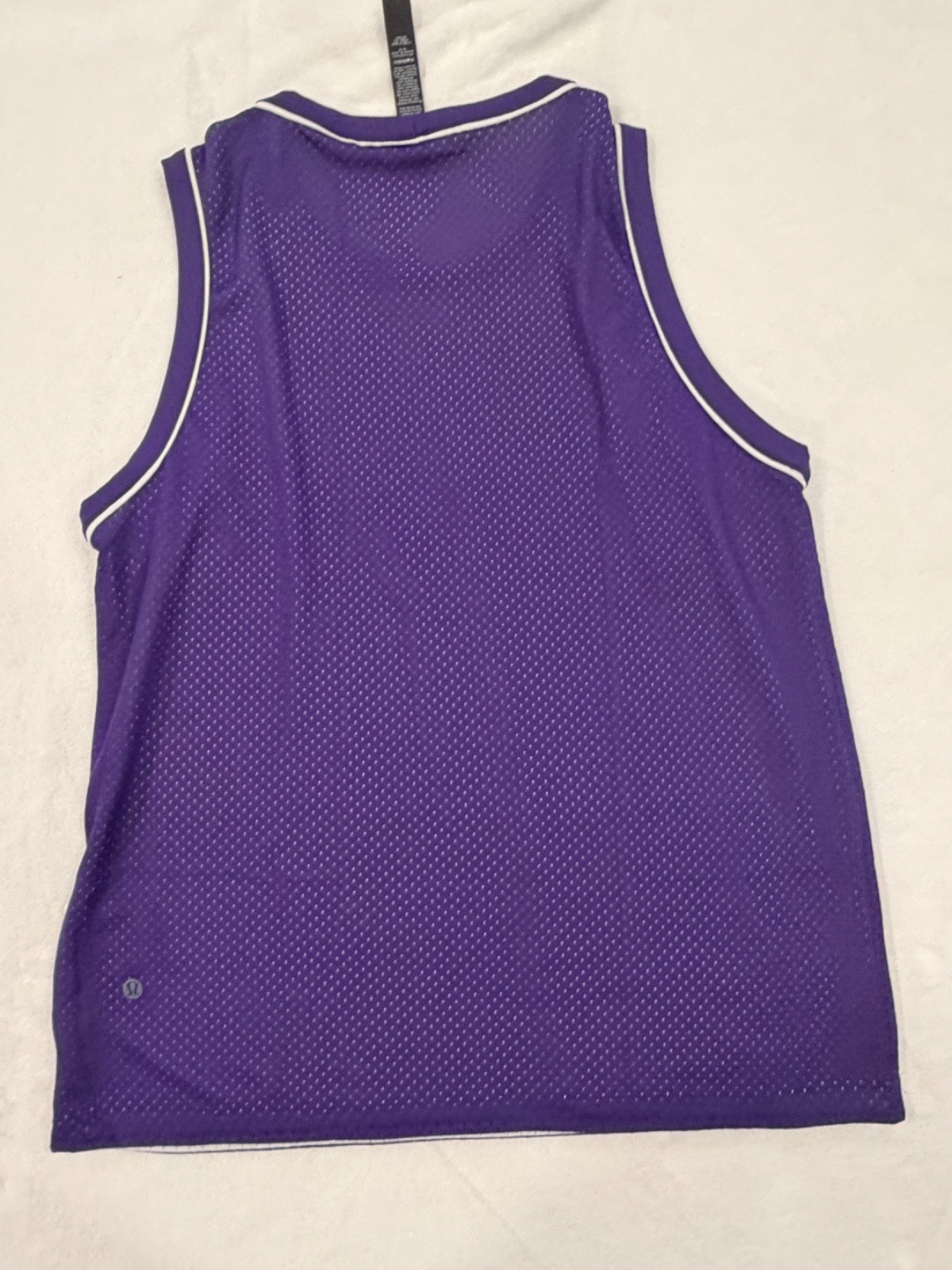 Lululemon Double Layered Mesh Reversible Tank Purple/White Men's Medium NWT gallery