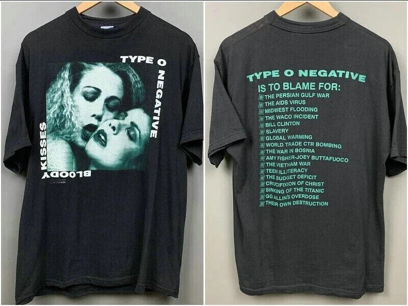 Type O Negative Bloody Kisses Band 2 Side Black Unisex T shirt KH13204 gallery