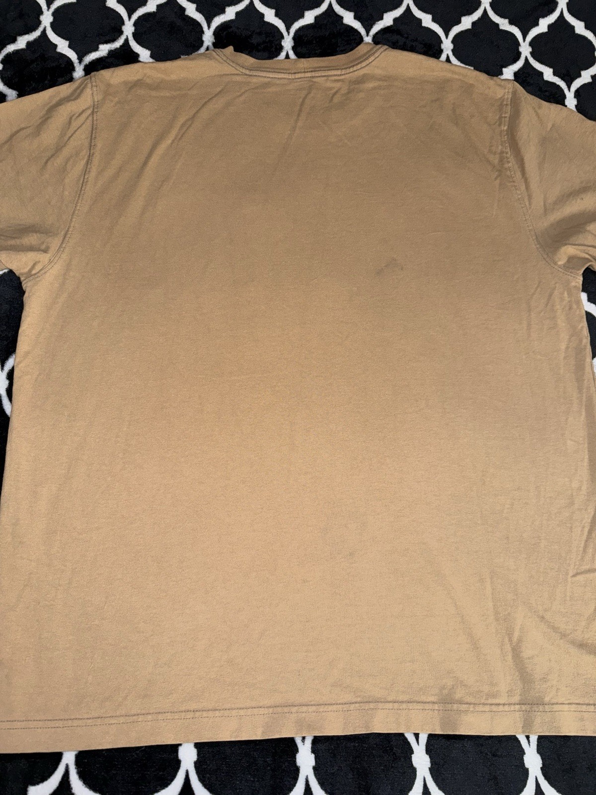 Carhartt Mens Short Sleeve T-Shirt Size Large Tan Loose Fit Casual Work Wear gallery