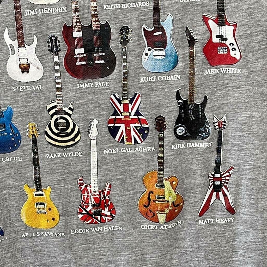 Guitars Rock Music Graphic Shirt Mens XL Famona Standard Gray Heathered SS gallery
