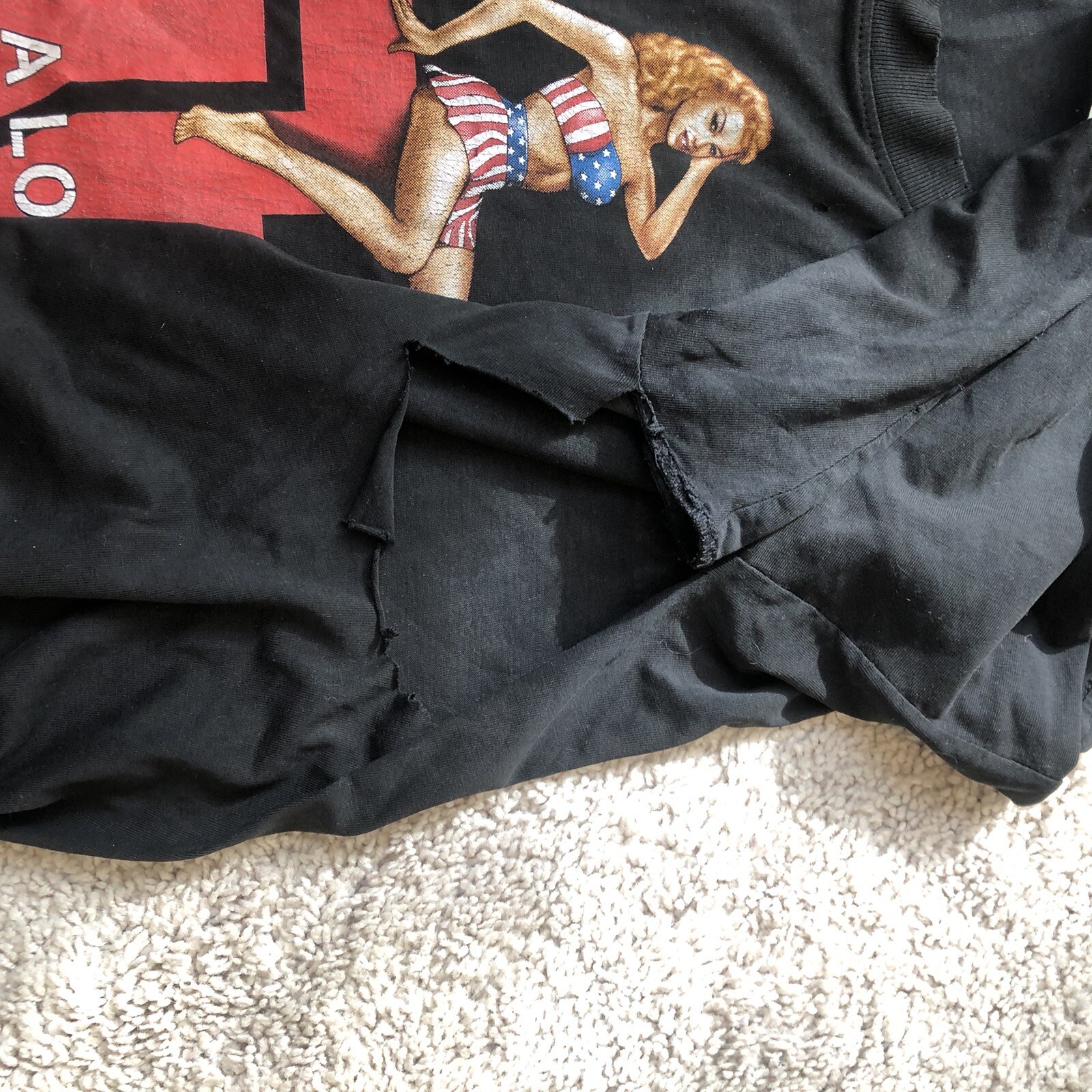 Rare Vintage 90s Y2K Rammstein Long Sleeve Tee The Roxx Thrashed Dry Rot gallery