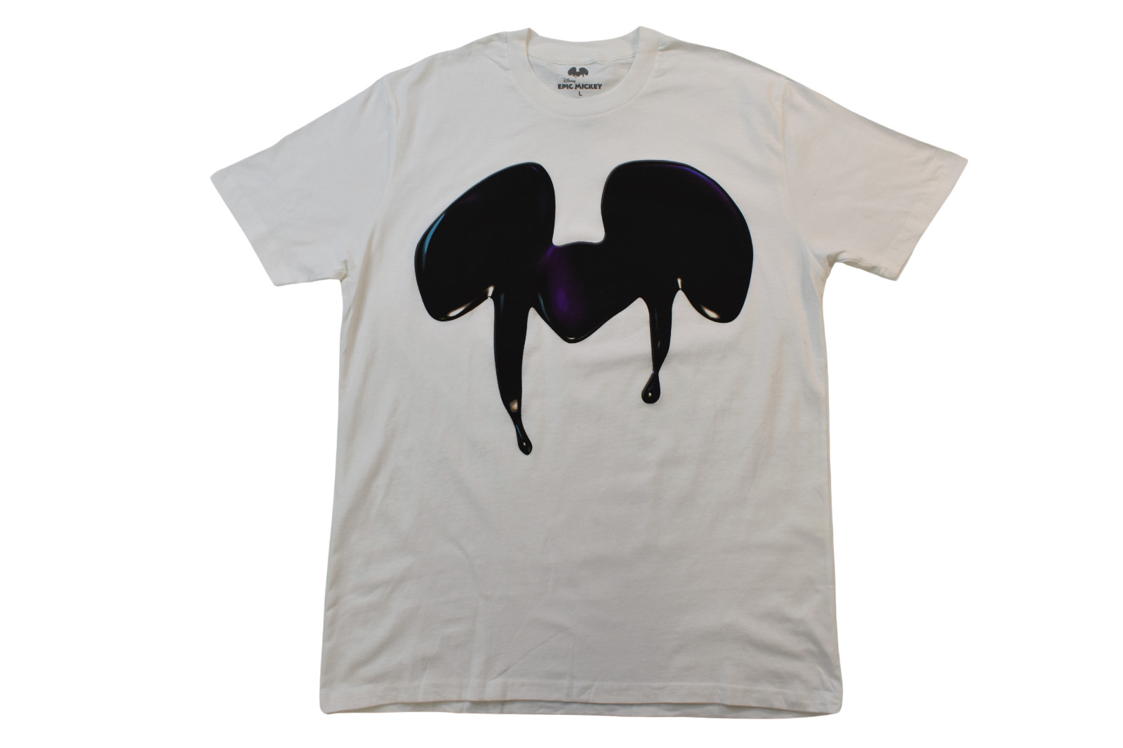 Disney Epic Mickey Mens Mickey Mouse Drip Ears Graphic White Shirt New XS-XL gallery