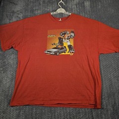 Transformers Back to the Future T-Shirt Men 3XL Red Time Traveller Marty McPrime