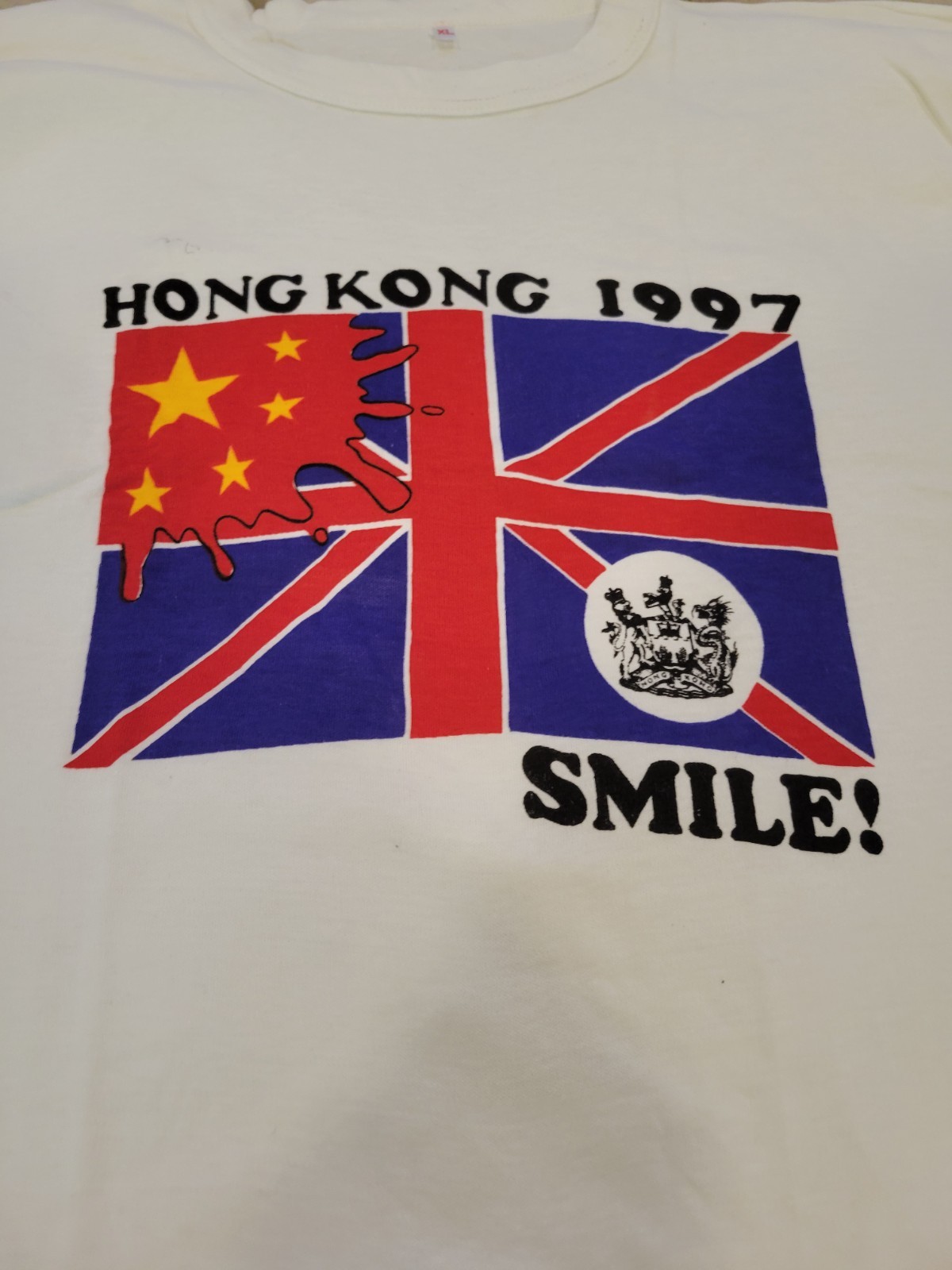 Rare Tshirt Hong Kong 1997 year Great Britain Vintage 90’s Men’s M* gallery