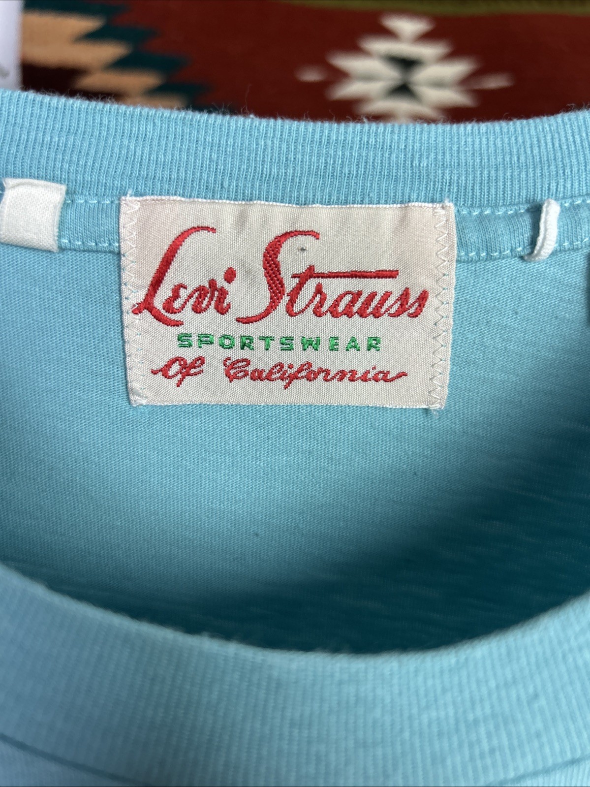 LVC T-Shirt M Levi's Vintage Clothing 50s 60s Casuals Light Blue Single Stitch gallery