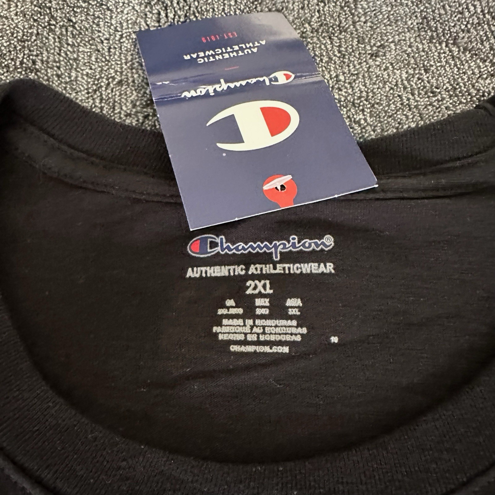 Champion Mens Classic Jersey Script Logo T-Shirt---Brand New---Various Sizes gallery