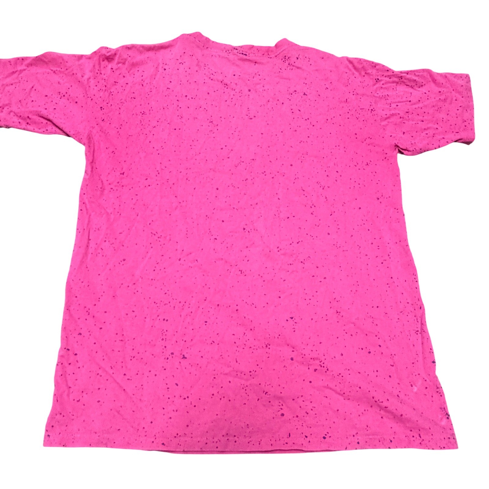 90s Vaporwave Neon Graphic T Shirt Pink Paint Splatter Men's Large gallery
