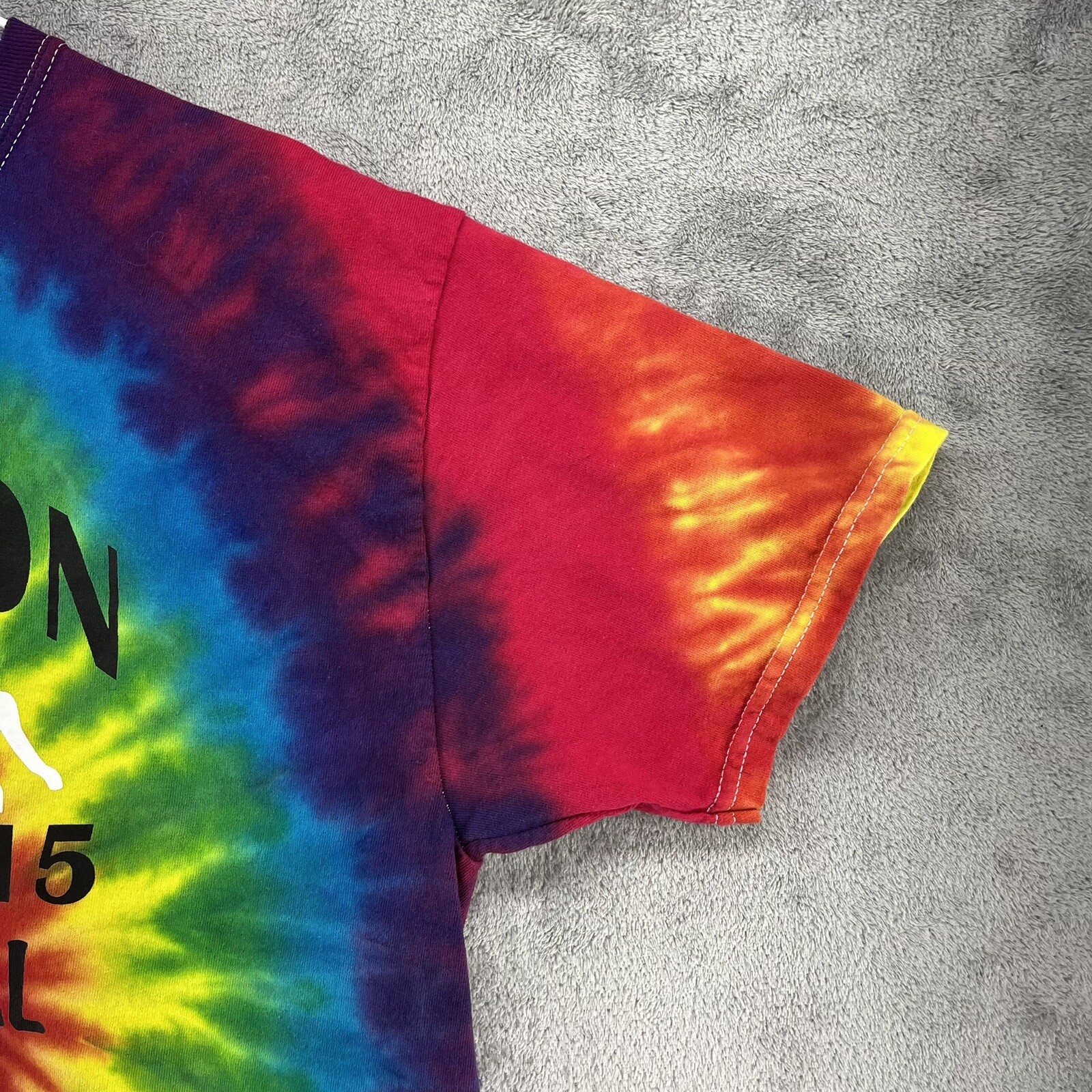 Hoschton Fall Festival Shirt Mens Large Multicolor Tie-Dye Hippy Hipster Retro gallery
