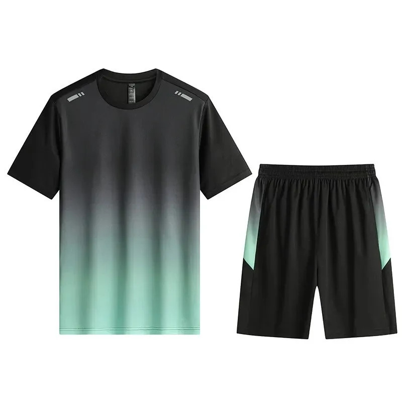 2025 Summer New Men's Set Casual T-shirt Short Sleeve Shorts Sports and Leisure gallery