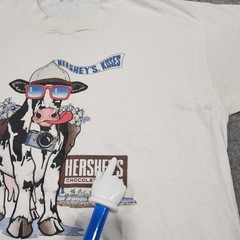 VTG 90s Hersheys Chocolate World Promo Mens L Large Graphic Cow Park T Shirt
