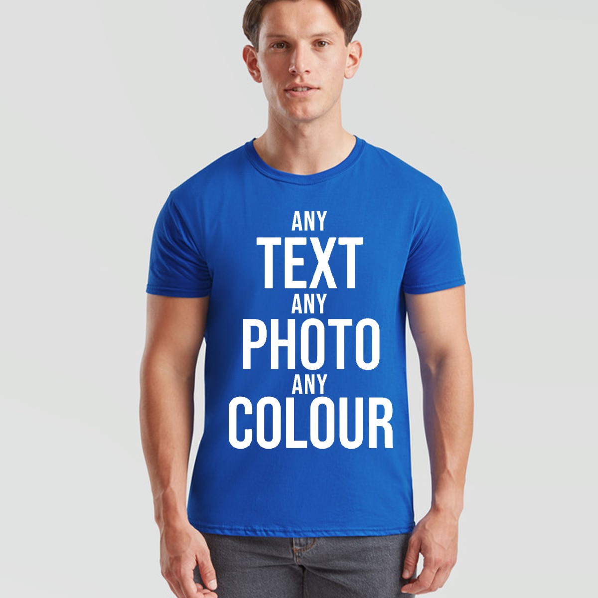 Personalised Print Unisex T Shirts Customise Photo Or Text Any Colour Tee gallery