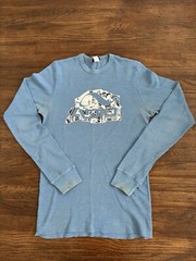 Vintage Adio blue y2k graphic thermal long sleeve t shirt 19 X 29
