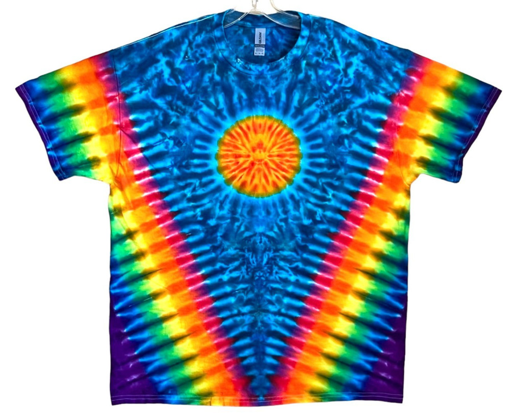 Tie Dye Shirt | Sun Rainbow V Blotter | Handmade | Unisex | Tall | Women’s