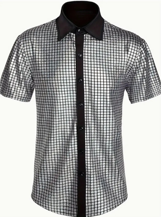 Men’s summer party shiny t-shirt