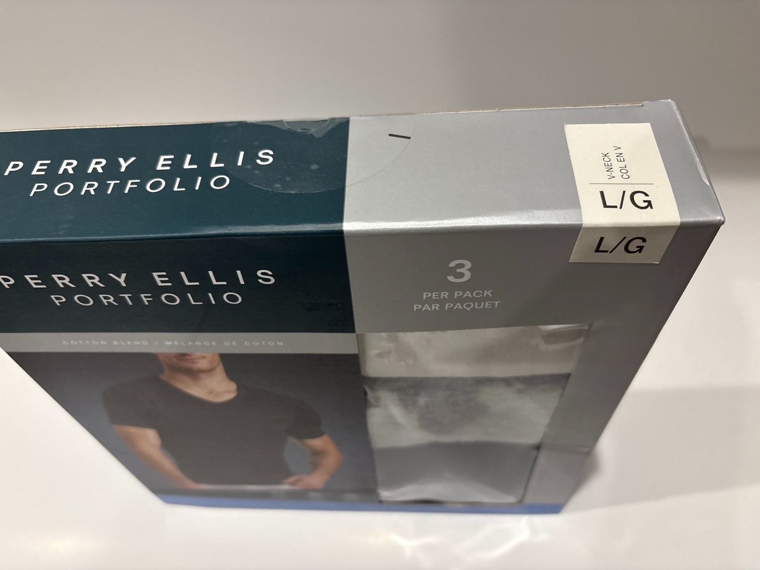 Perry Ellis Portfolio Mens 3-Pack T-Shirts Crew Neck Cotton Blend ~ L (42-44) gallery