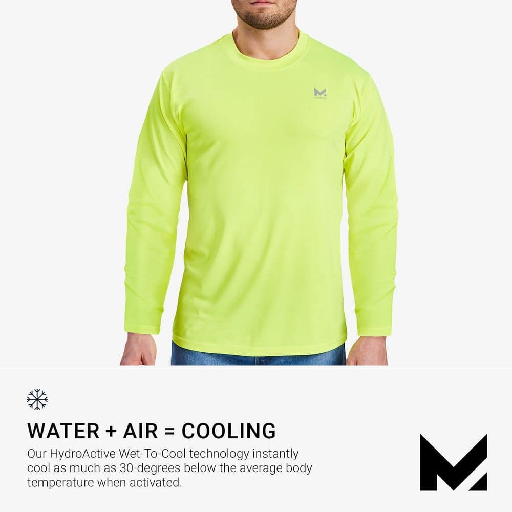 Mission Unisex Large Hi Vis Yellow Cooling Long Sleeve Performance Shirt gallery