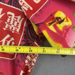 VTG ELEE Shirt Mens Medium Sheer Button Up Bowling Asian Lotus AOP Made in USA