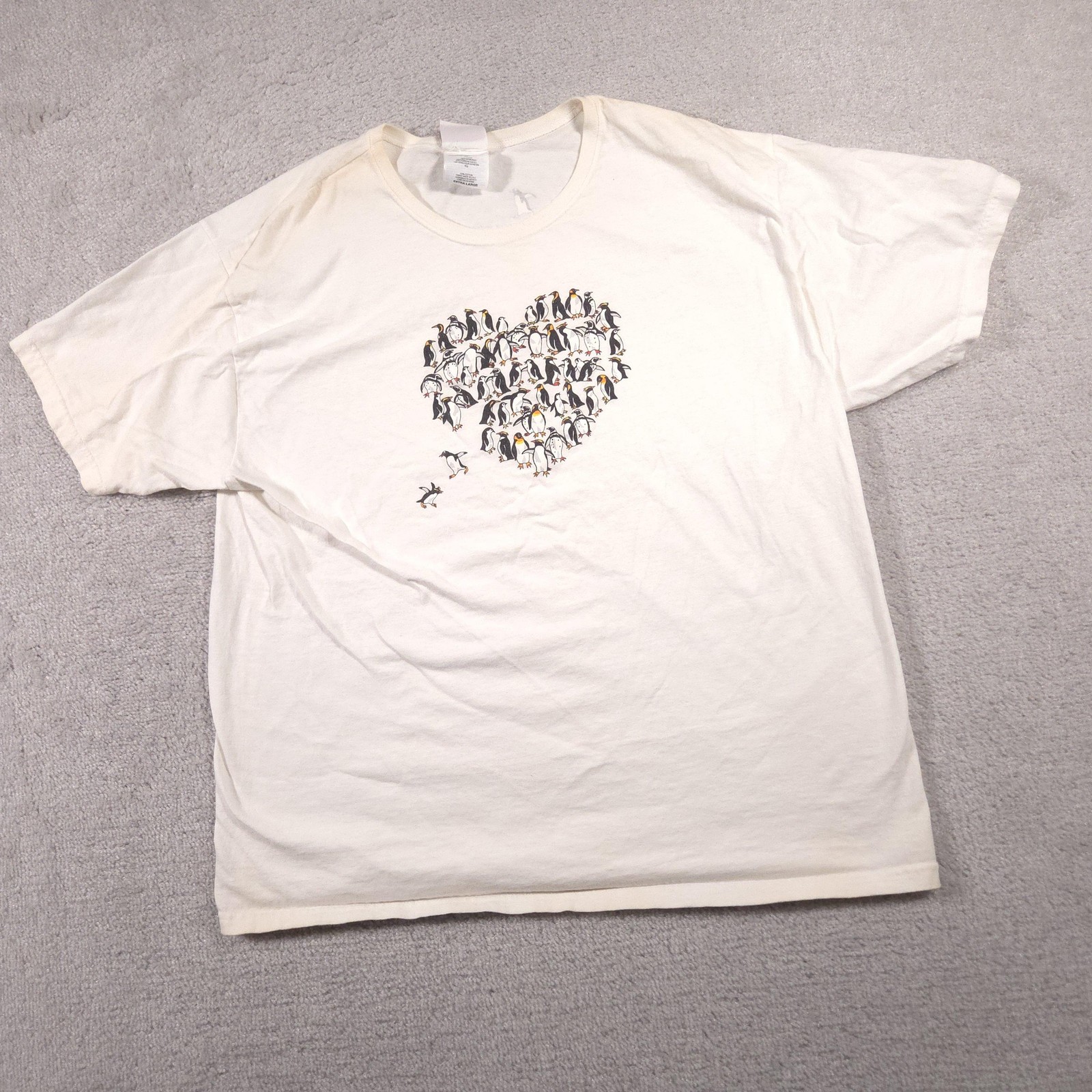 Vintage Discovery Channel Store Shirt Mens Extra Large Penguin Heart Graphic 90s gallery