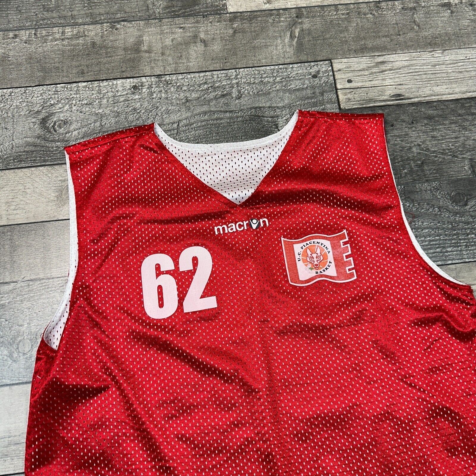 Macron U C Piancentina Basketball Jersey Vest Retro Y2K Multicoloured Mens Small gallery