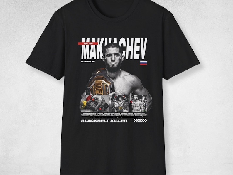 Gildan Mens Dagestan MMA Champion Vintage Bootleg Graphic Tee T-Shirt gallery