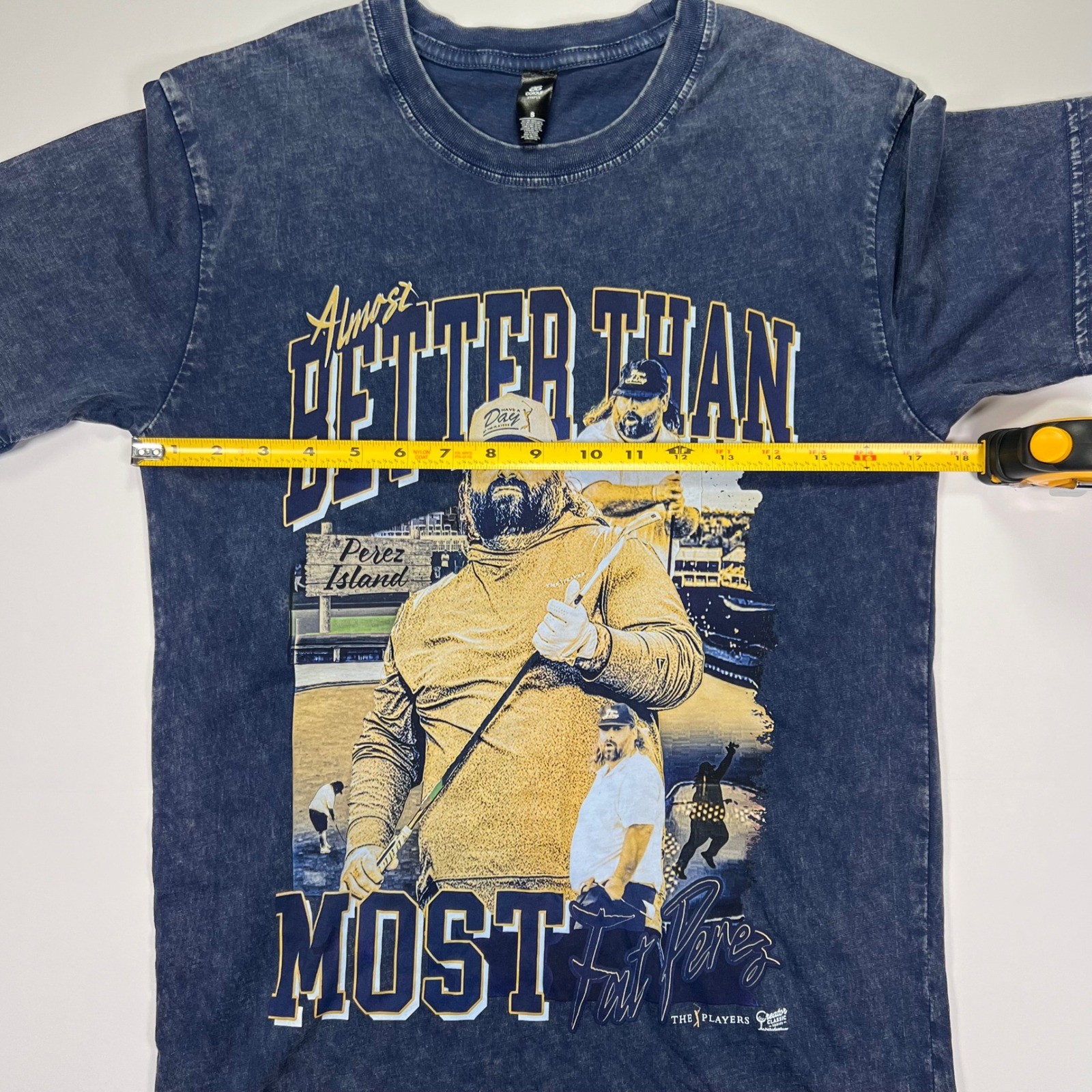 Fat Perez Almost Better Than Most Golf T-Shirt AS Colour Blue Mineral Wash Small gallery