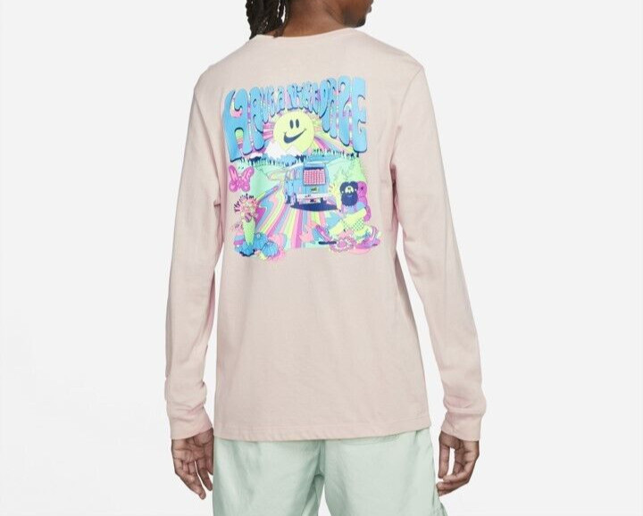 Nike Sportswear NSW Nike Day Black Light Men's Long Sleeve T-Shirt Pink Oxford gallery