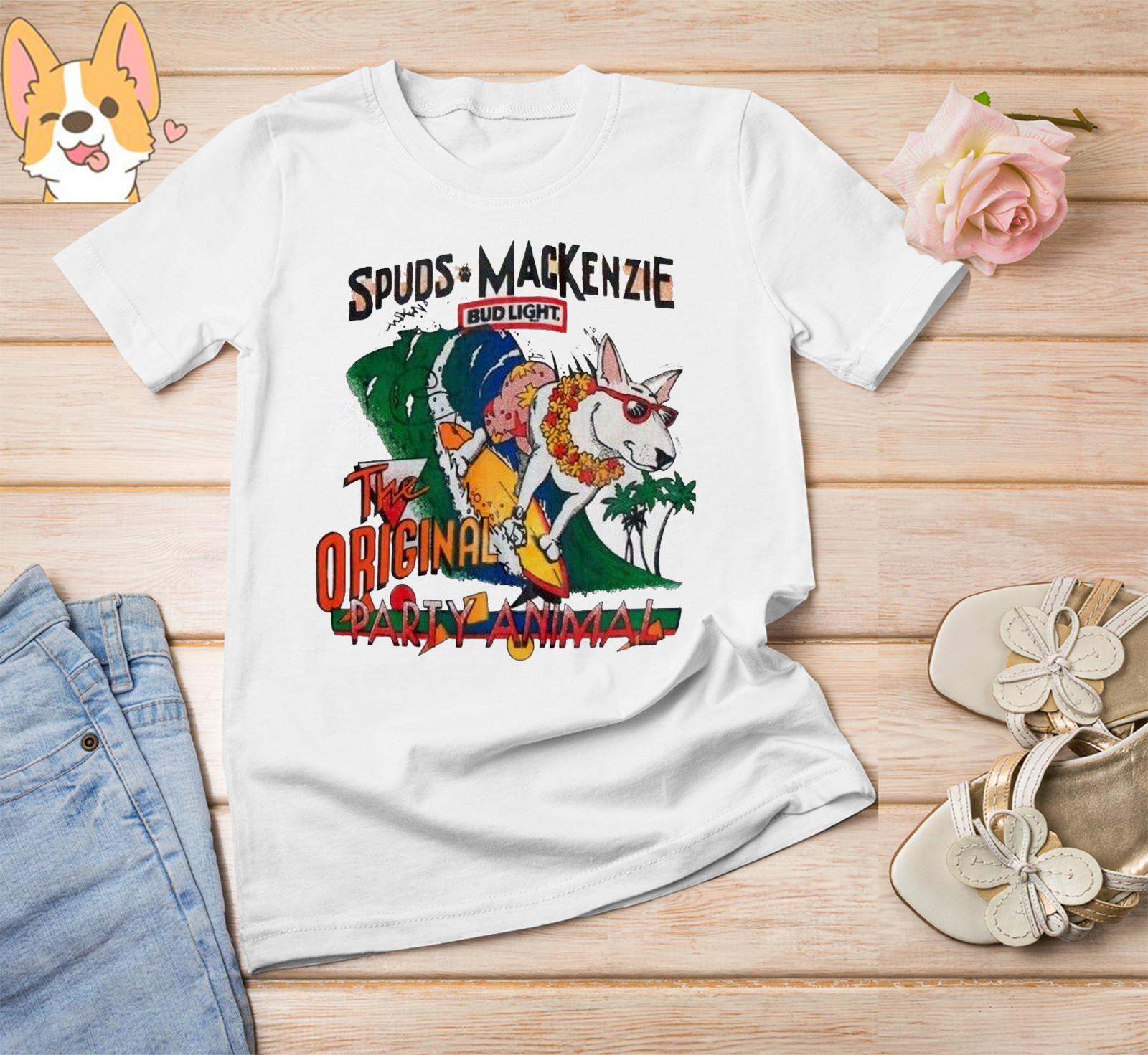 Spuds MacKenzie Unisex Cotton T Shirt Size gallery
