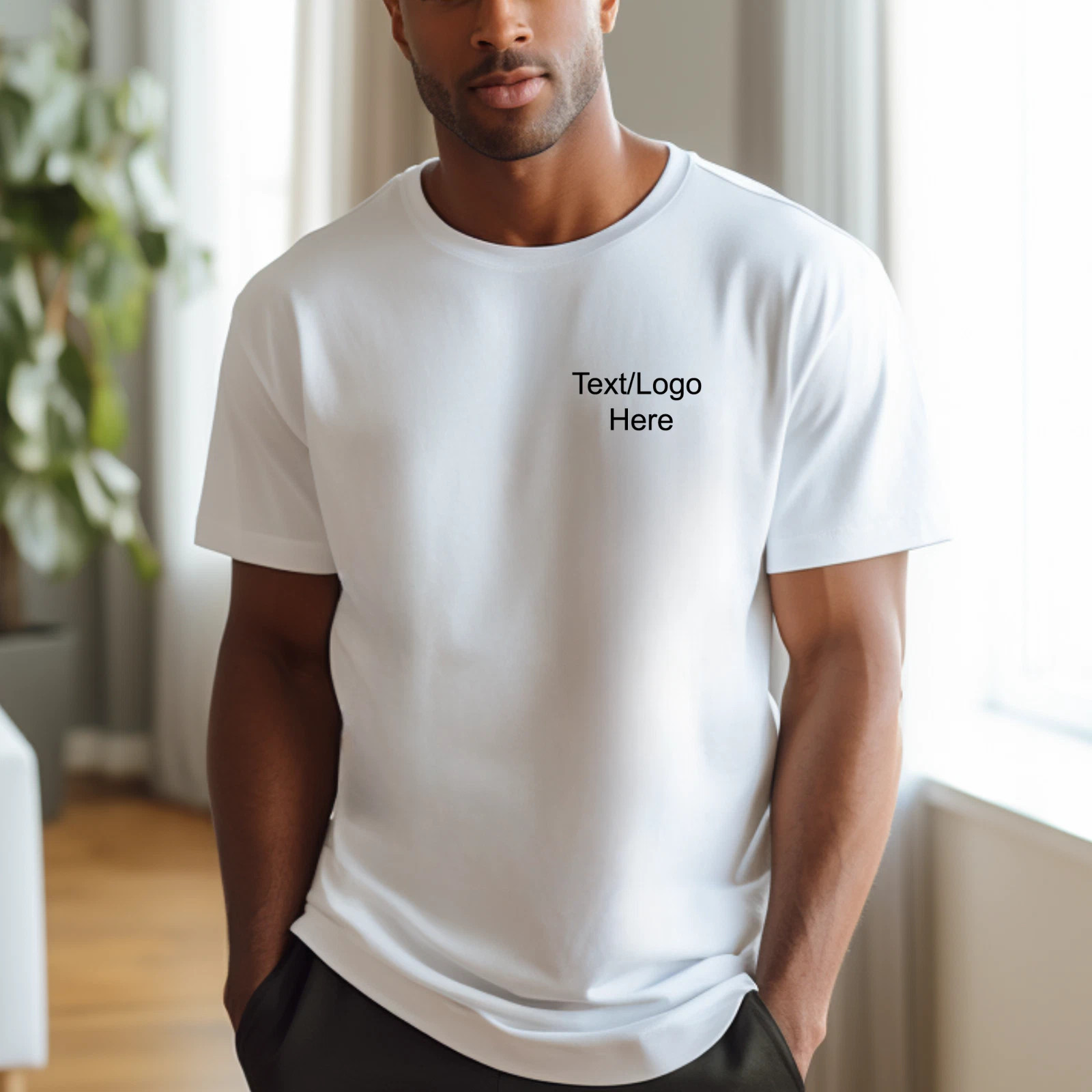 Personalised Custom Printed Crew Neck T-Shirt Work Wear Uniform Event Text Logo gallery